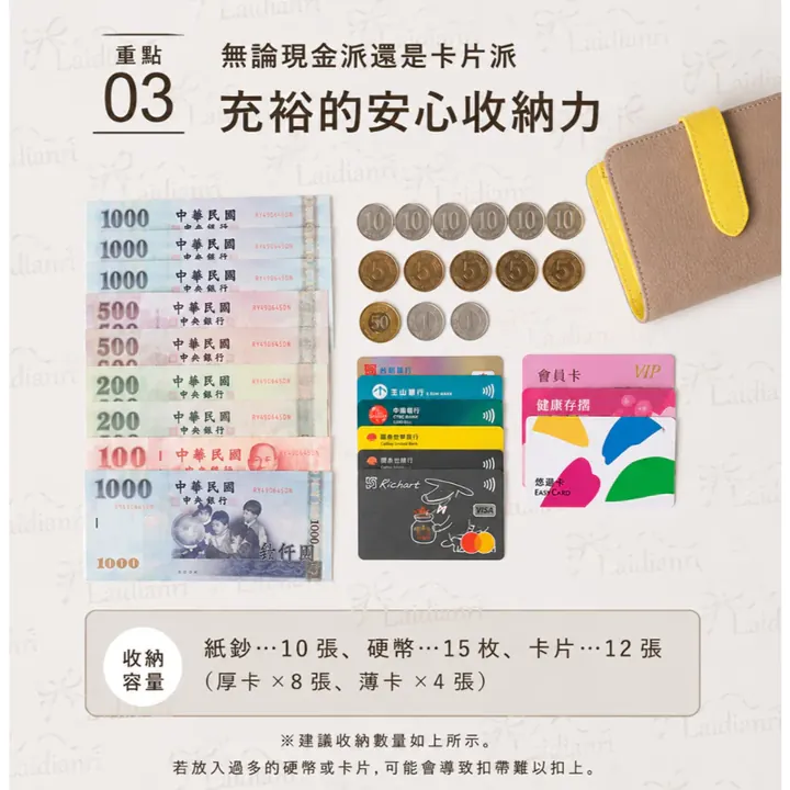 LIZDAYS 撞色牛皮短夾|日本品牌皮夾 圖3